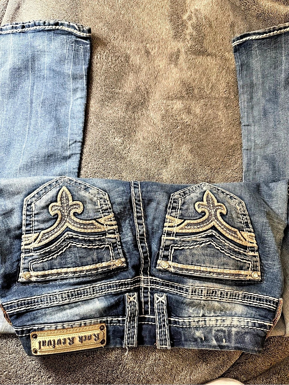 Rock Revival Liri Bootcut Jeans in Blue